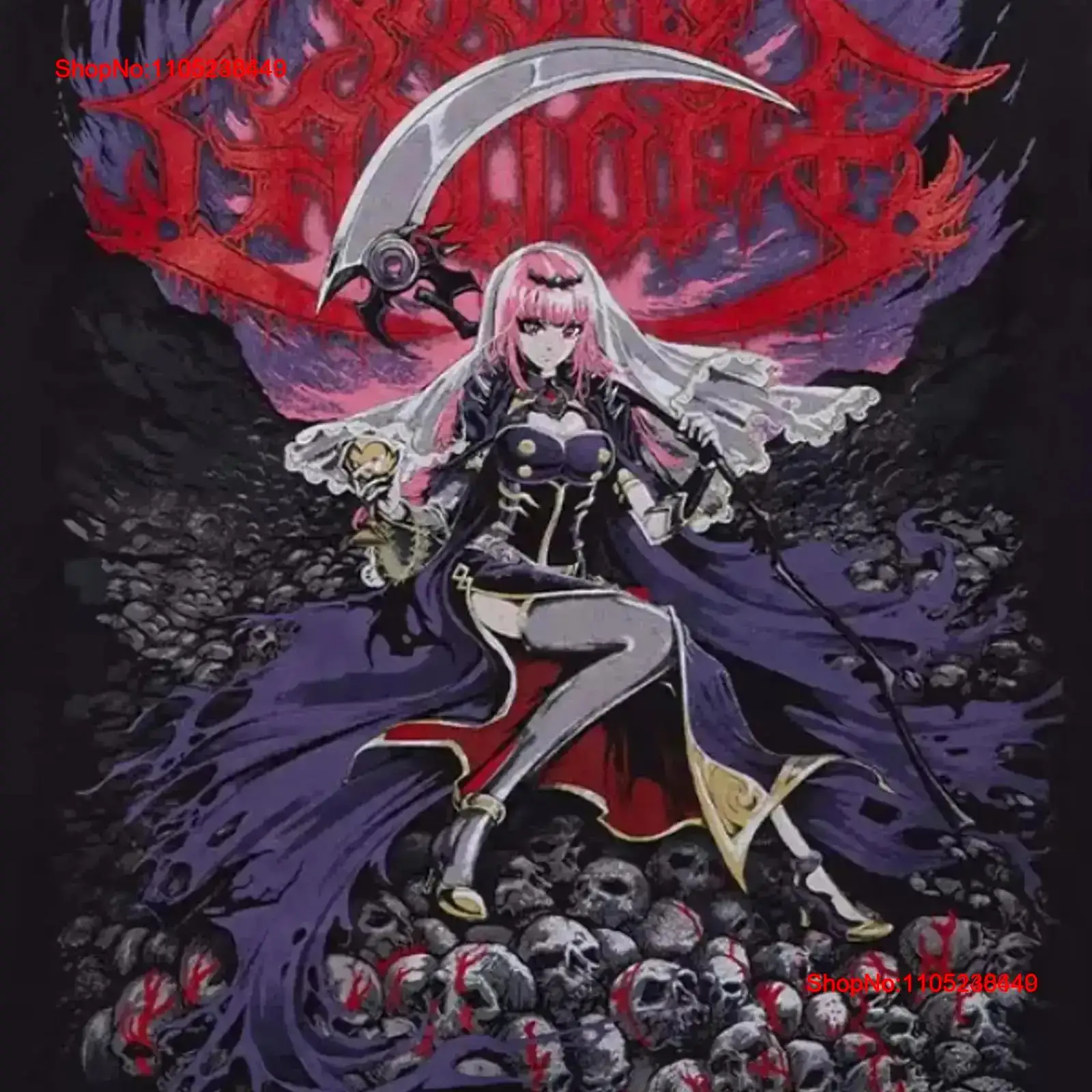 Men'S Fashion X - Kaos Ghost X Mori Calliope Metalcropolis