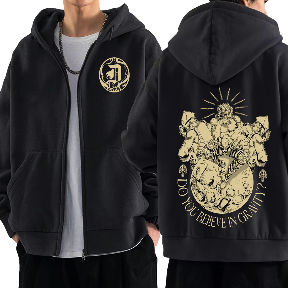 Mens Fashion Zip Up Hoodies - Hoodie Resleting Anime Jojo Bizarre Adventure