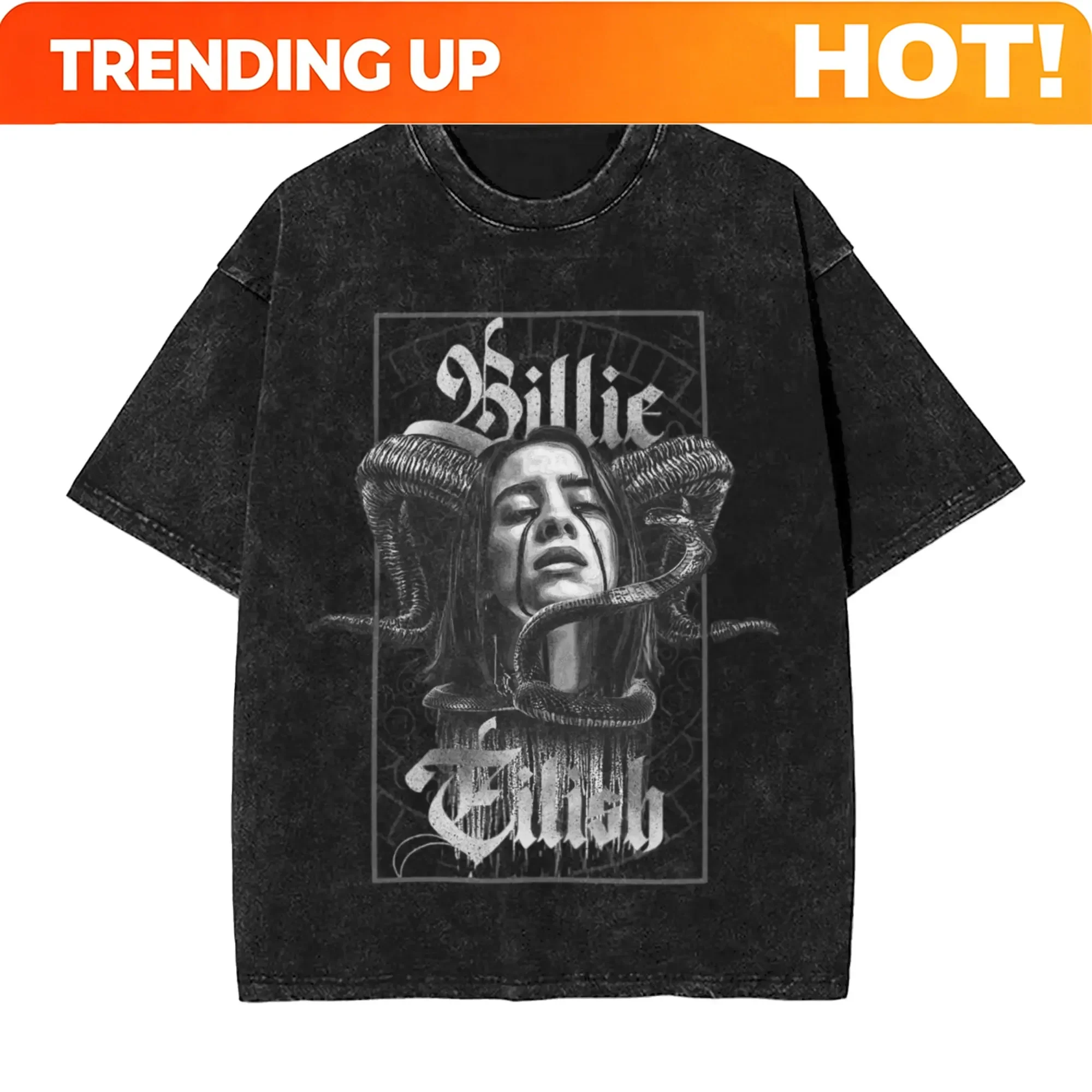 Poster Men Fashion - Kaos Kustomisasi Billie Eilish, Kaos Oblong