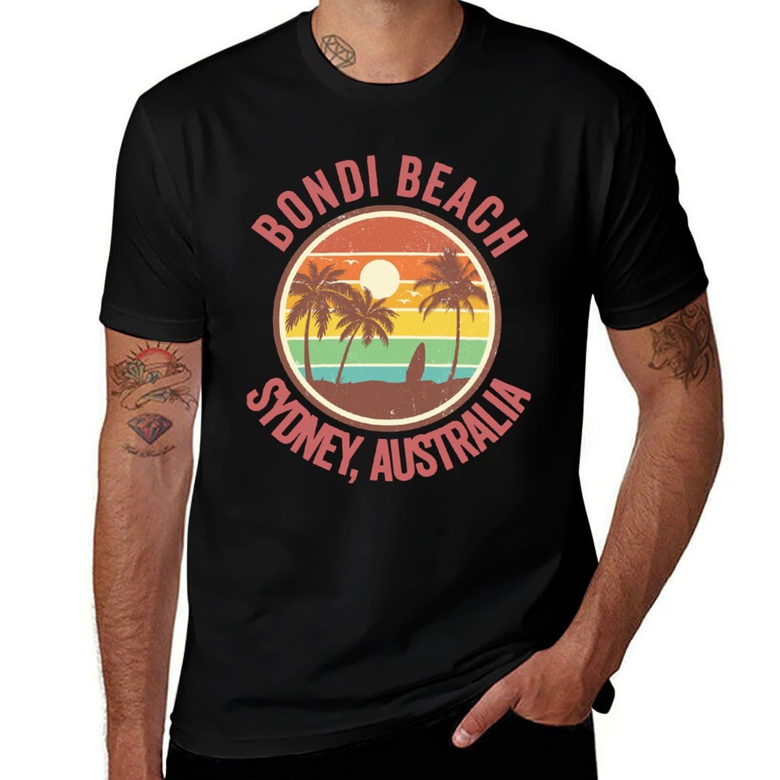 Kaus Retro Bondi Beach Sydney  - Men'S Fashion Sydney ulasan dan harga