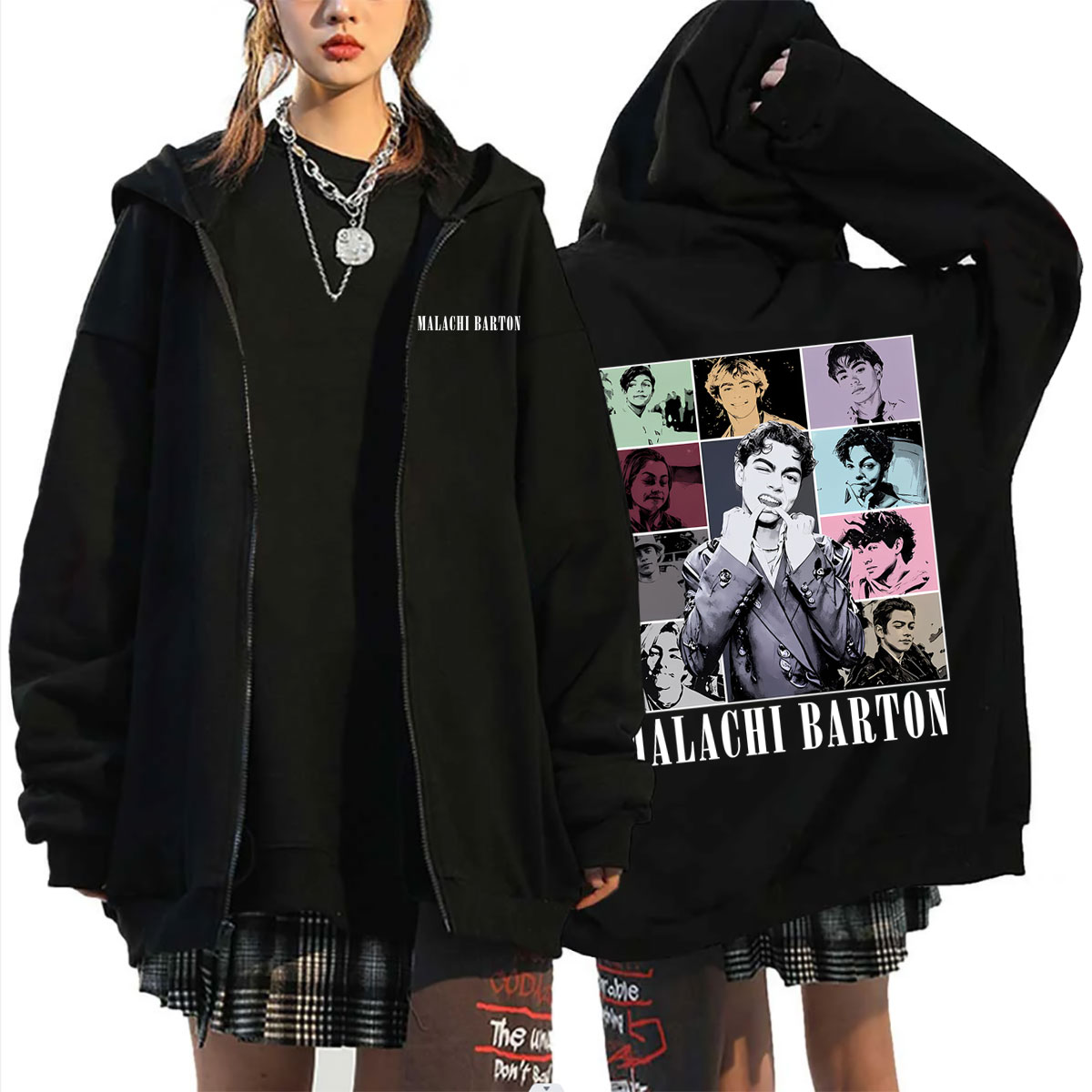 Malachi Barton Hoodie Grafis d - Mens Fashion Zip Up Hoodies ulasan dan harga