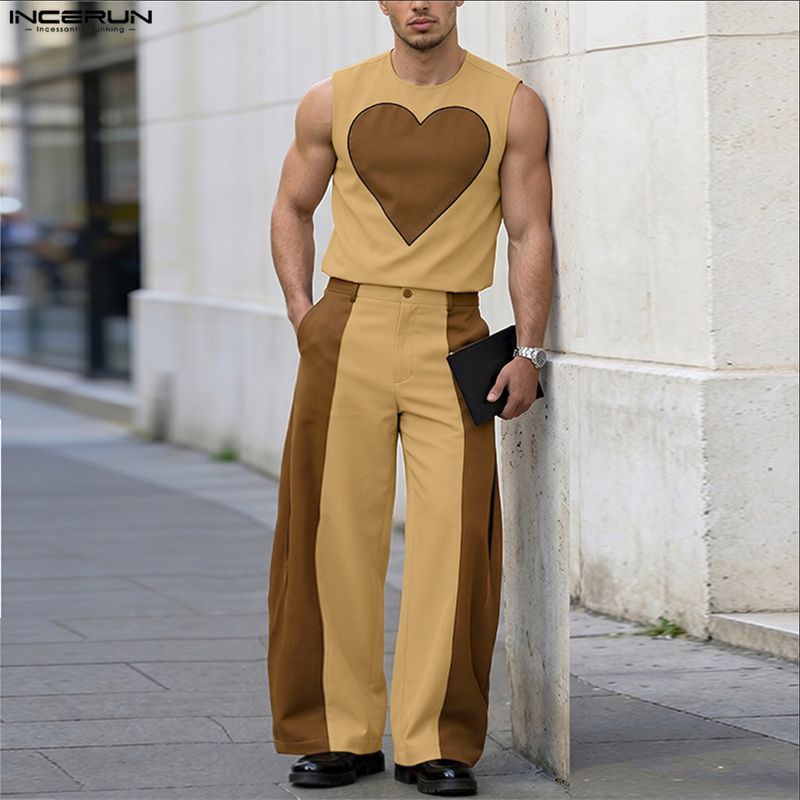 INCERUN Set Pria Tank Top Tanp - Mens Fashion Summer ulasan dan harga