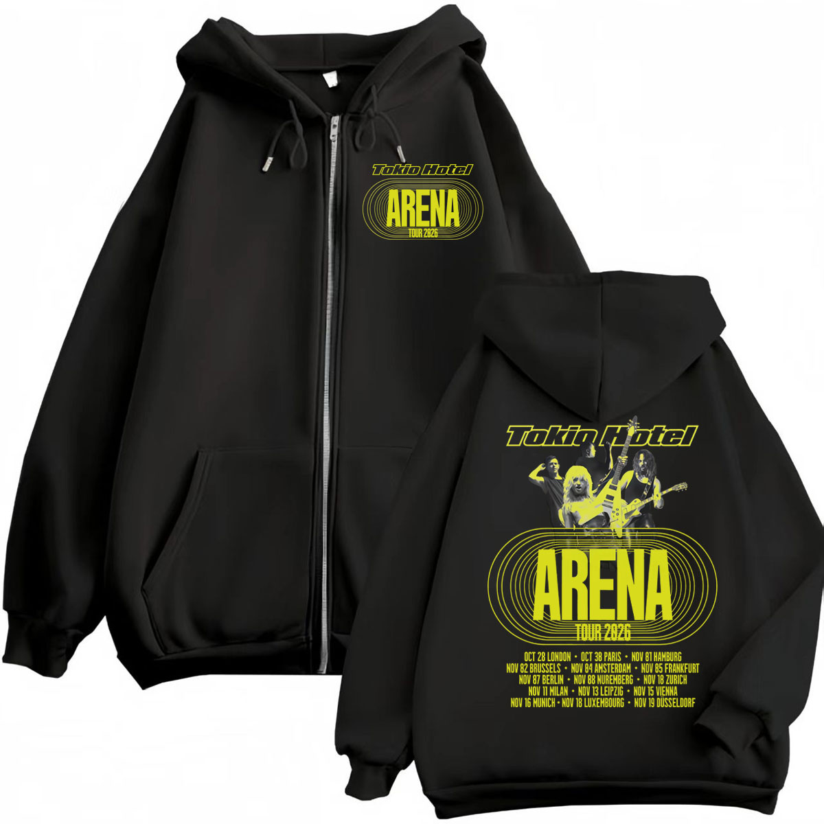 Tokio Hotel Arena Tour 2026 Ho - Mens Fashion Zip Up Hoodies ulasan dan harga