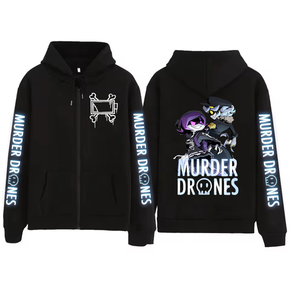 Hoodie Beritsleting Grafis Mur - Mens Fashion Zip Up Hoodies ulasan dan harga